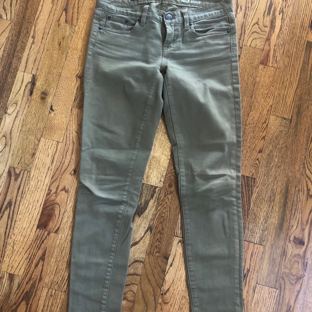 J. Crew toothpick pants in olive green